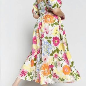 Reformation Rachelle Dress | Romantic floral cotton with statement sleeves